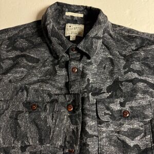 Lucky‎ Brand Mens Classic Fit Camo Print Button Up Shirt XL Cotton Blend